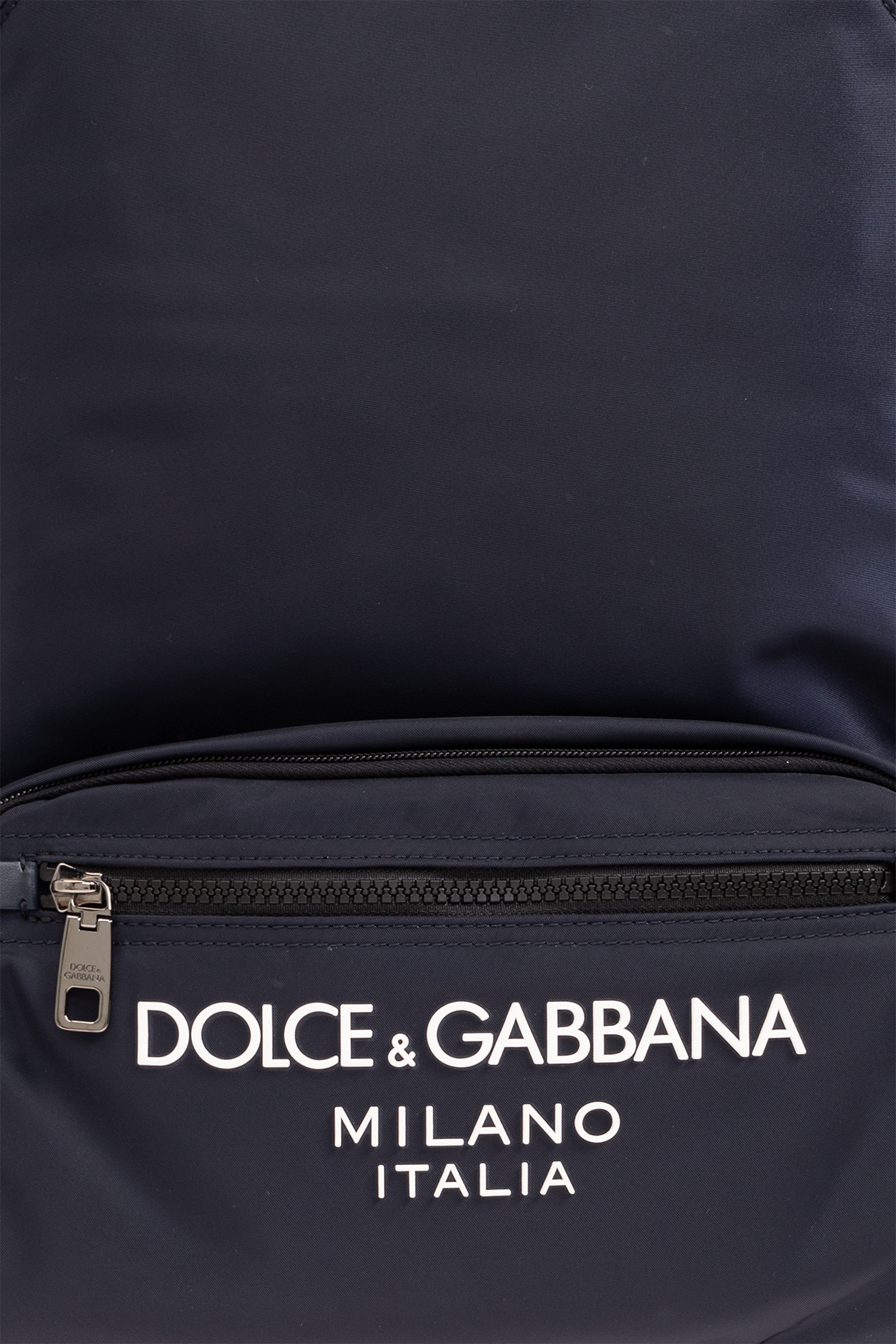 Navy blue Backpack with logo Dolce & Gabbana - Vitkac AS